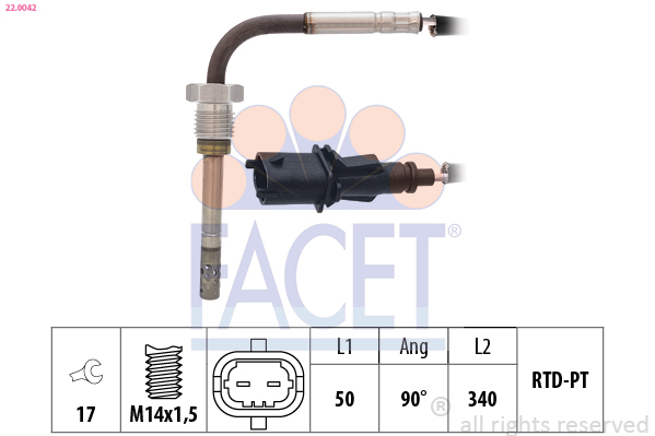 FACET Andur, heitgaasitemperatuur 22.0042