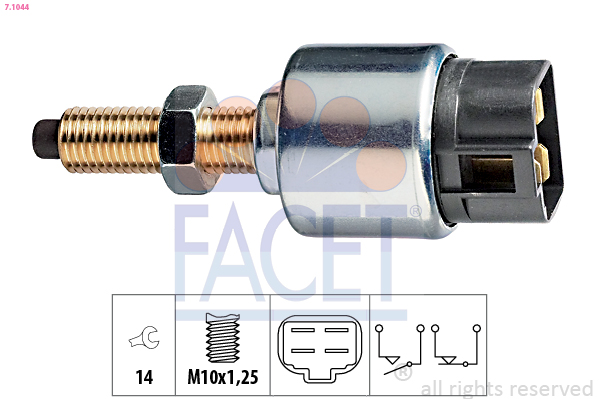 FACET Bromsljuskontakt 7.1044