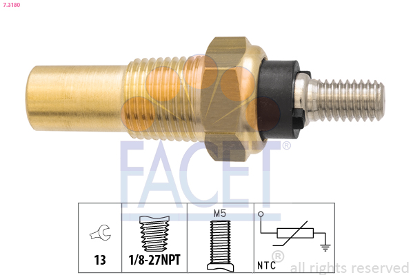 FACET Sensor, kylmedelstemperatur 7.3180