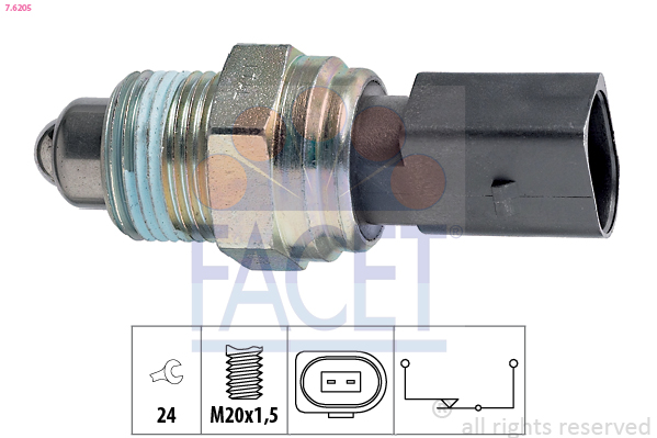 FACET Kytkin, peruutusvalo 7.6205