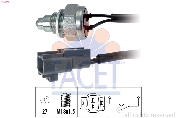 FACET Kytkin, peruutusvalo 7.6259