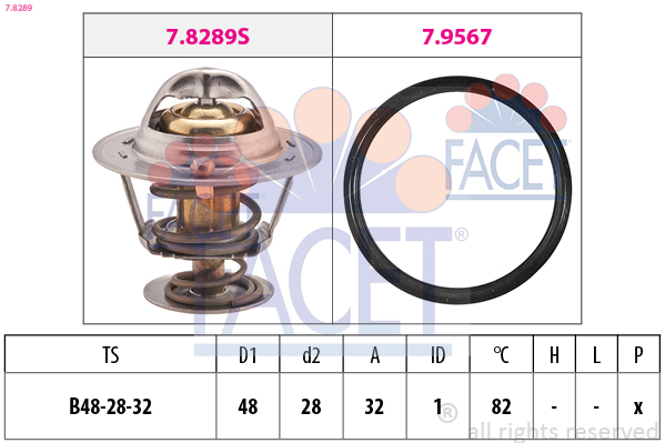 FACET Termostat, kylmedel 7.8289