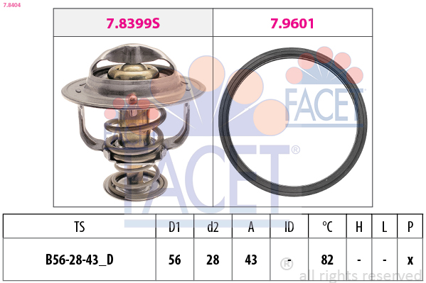 FACET Termostat, kylmedel 7.8404