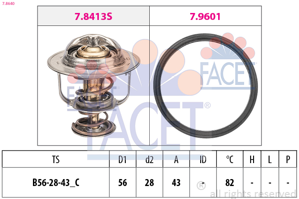 FACET Termostat, kylmedel 7.8640