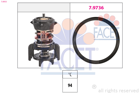 FACET Termostaatti, jäähdytysneste 7.8933