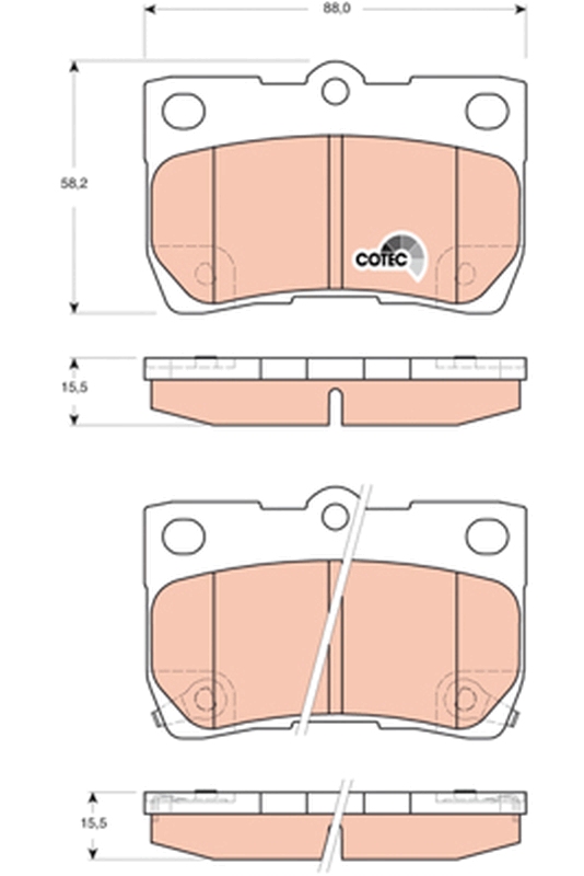 TRW Piduriklotside komplekt, ketaspidur GDB3399