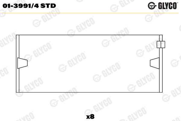 GLYCO Kiertokangen laakeri 01-3991/4 STD
