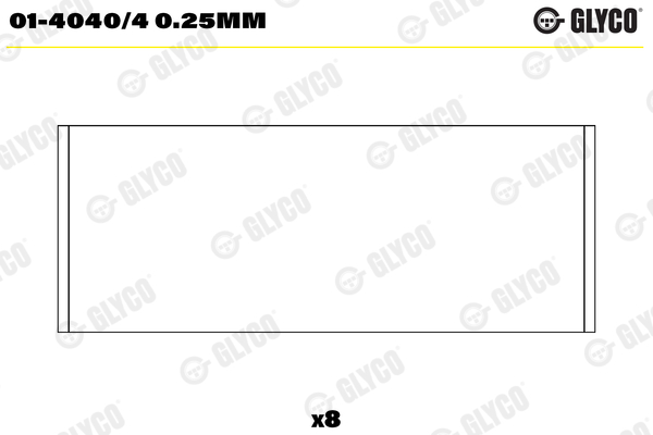 GLYCO Vevstakslager 01-4040/4 0.25mm
