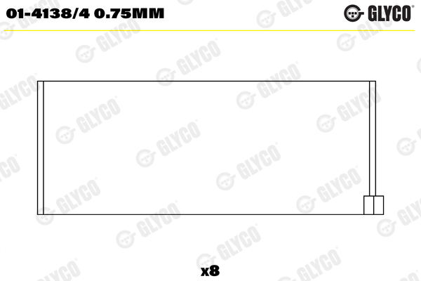 GLYCO Vevstakslager 01-4138/4 0.75mm