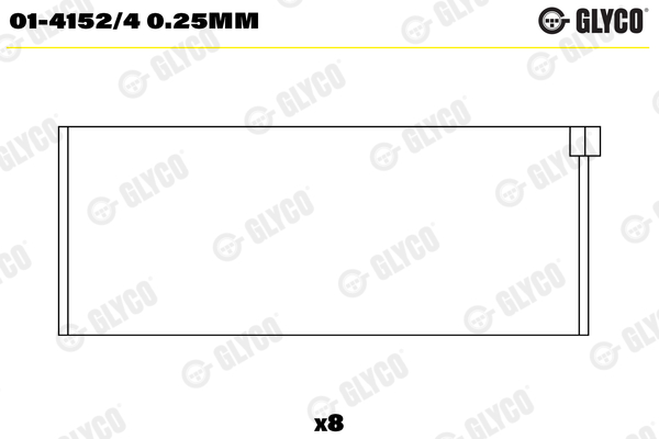 GLYCO Vevstakslager 01-4152/4 0.25mm