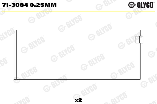 GLYCO Vevstakslager 71-3084 0.25mm