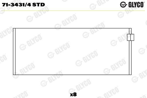 GLYCO Vevstakslager 71-3431/4 STD