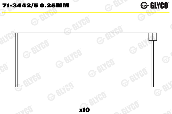 GLYCO Vevstakslager 71-3442/5 0.25mm