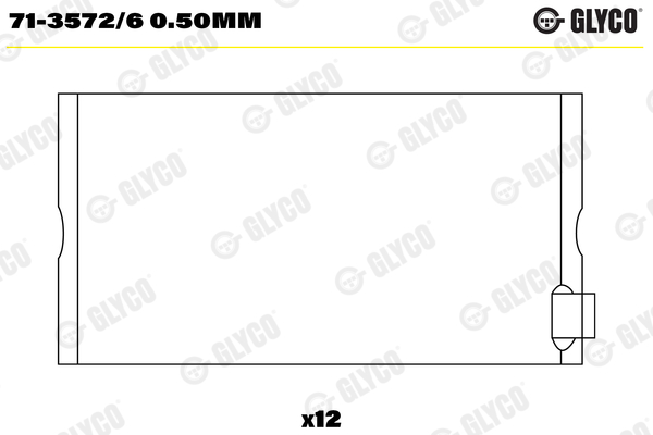 GLYCO Vevstakslager 71-3572/6 0.50mm