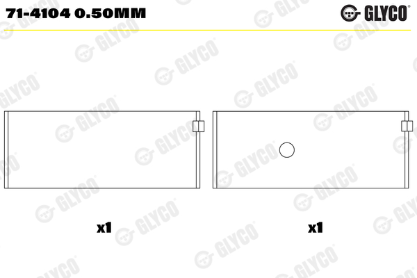 GLYCO Łożysko korbowodu 71-4104 0.50mm