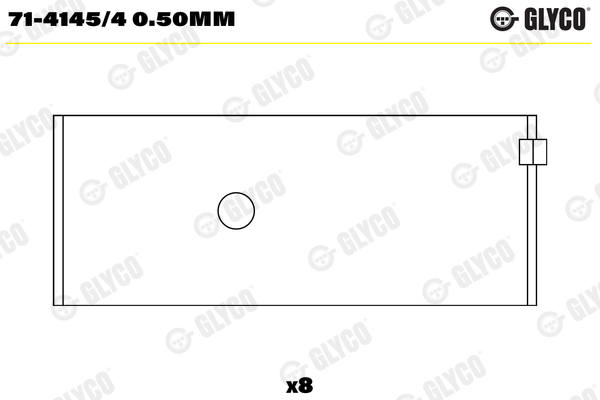 GLYCO Vevstakslager 71-4145/4 0.50mm