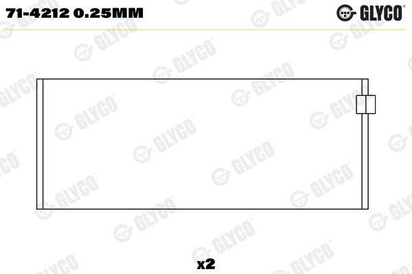 GLYCO Vevstakslager 71-4212 0.25mm