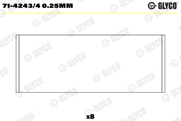 GLYCO Vevstakslager 71-4243/4 0.25mm