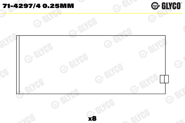GLYCO Vevstakslager 71-4297/4 0.25mm