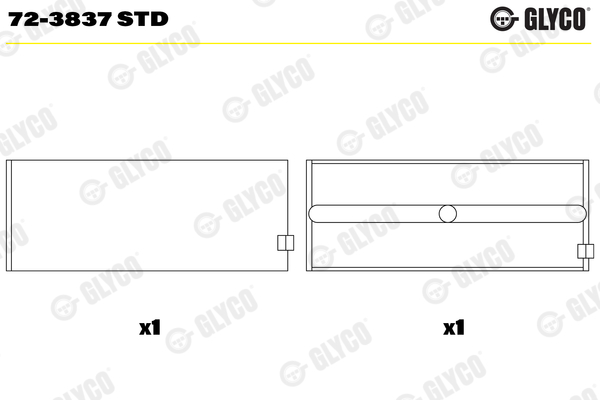 GLYCO Vevlager 72-3837 STD