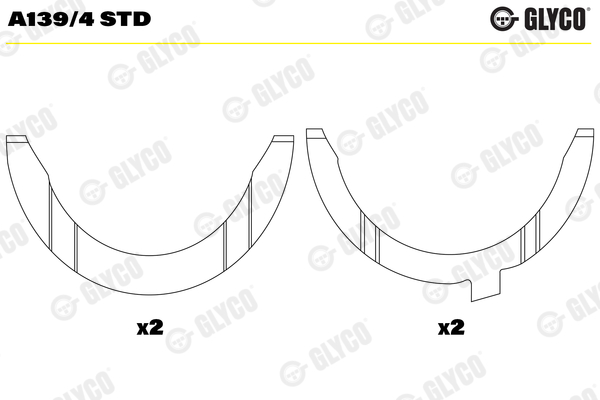 GLYCO atraminis tarpiklis, alkūninis velenas A139/4 STD