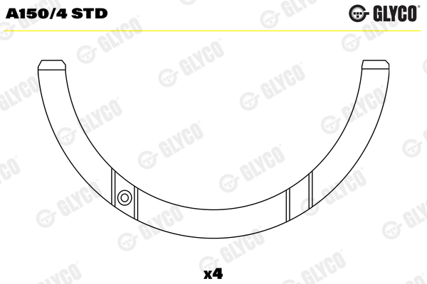 GLYCO Distansskiva, vevaxel A150/4 STD