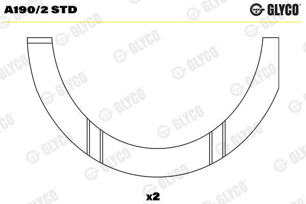GLYCO Distansskiva, vevaxel A190/2 STD
