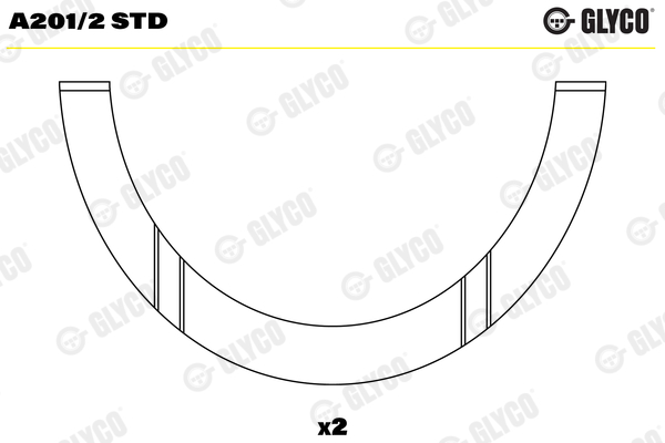 GLYCO Distansskiva, vevaxel A201/2 STD