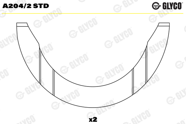 GLYCO Distansskiva, vevaxel A204/2 STD