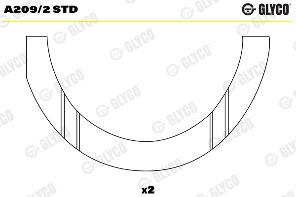 GLYCO Distansskiva, vevaxel A209/2 STD