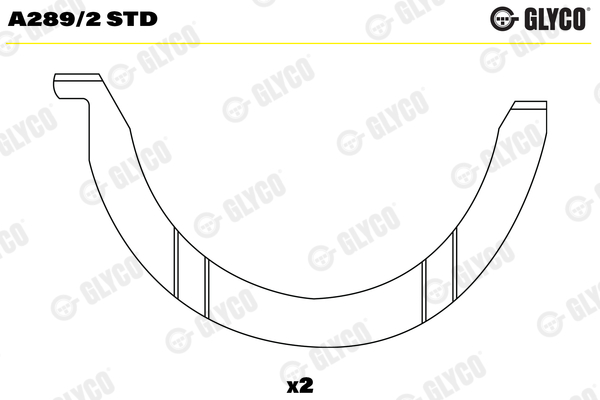 GLYCO Distansskiva, vevaxel A289/2 STD