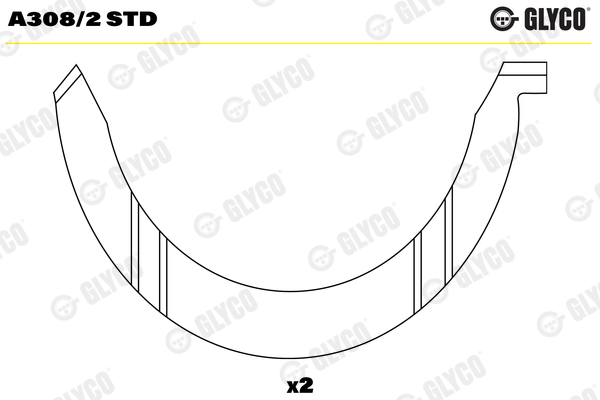 GLYCO Distansskiva, vevaxel A308/2 STD