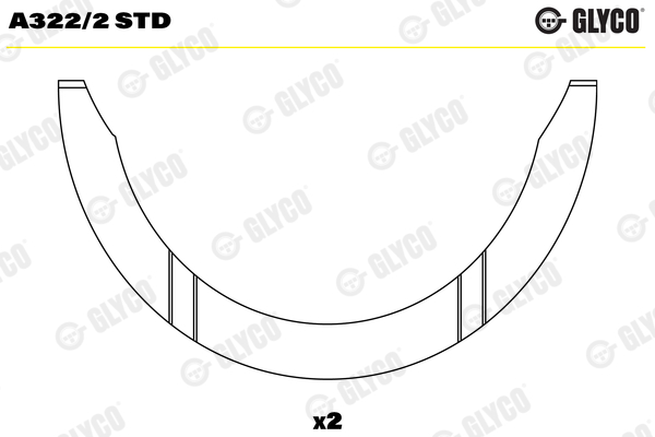 GLYCO Distansskiva, vevaxel A322/2 STD