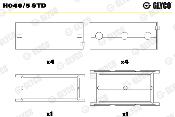 GLYCO Vevlager H046/5 STD