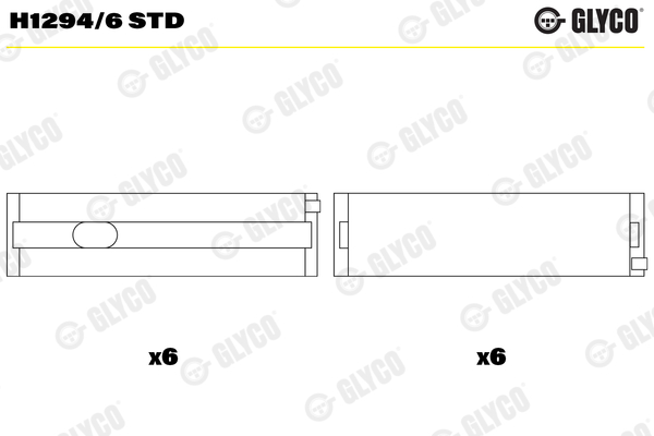 GLYCO Vevlager H1294/6 STD