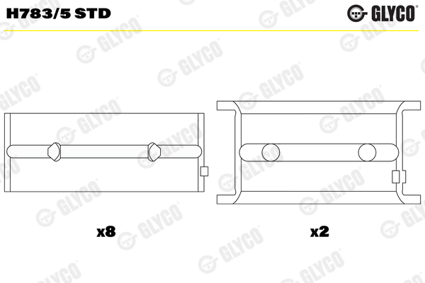 GLYCO Vevlager H783/5 STD