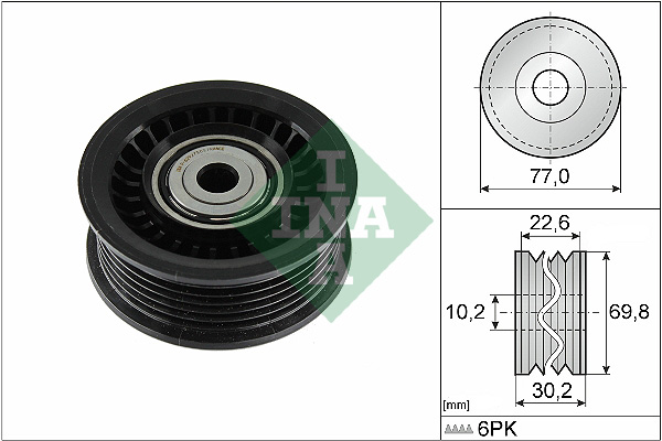 Schaeffler INA rolka kierunkowa / prowadząca, pasek klinowy zębaty 532 1075 10