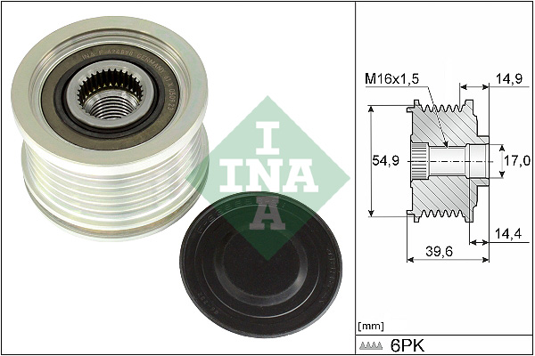Schaeffler INA Alternator - sprzęgło jednokierunkowe 535 0368 10