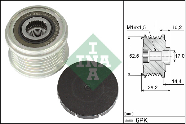 Schaeffler INA Alternator - sprzęgło jednokierunkowe 535 0369 10