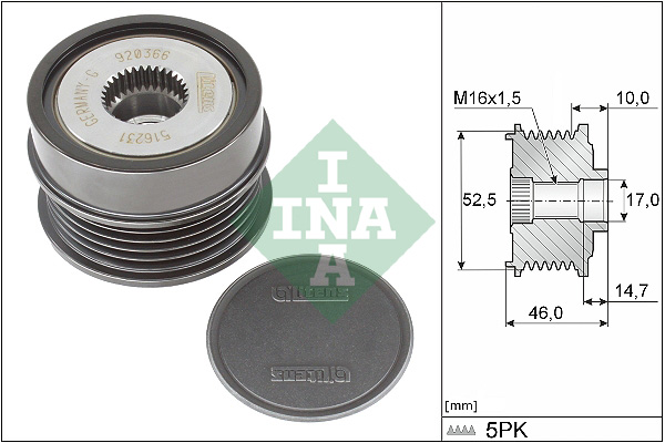Schaeffler INA Generaatori vabakäik 535 0372 10