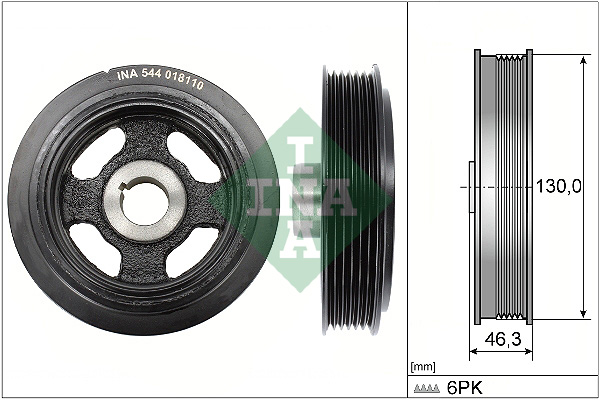 Schaeffler INA Hihnapyörä, kampiakseli 544 0181 10