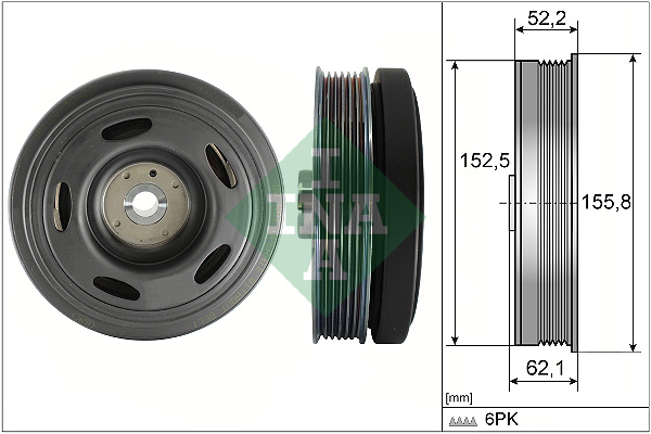 Schaeffler INA Hihnapyörä, kampiakseli 544 0515 10