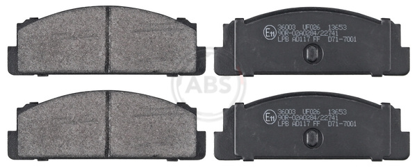 A.B.S. Piduriklotside komplekt, ketaspidur 36003