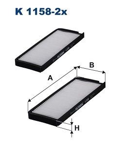 FILTRON Filter,salongiõhk K 1158-2x