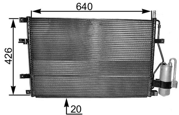 MAHLE Lauhdutin, ilmastointilaite AC 227 000S