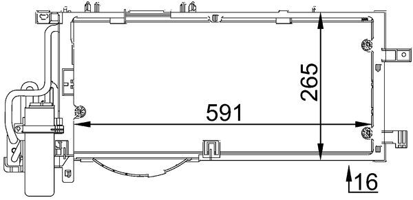 MAHLE Kondensaator,kliimaseade AC 309 001S
