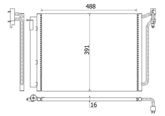 MAHLE Kondensaator,kliimaseade AC 311 001S