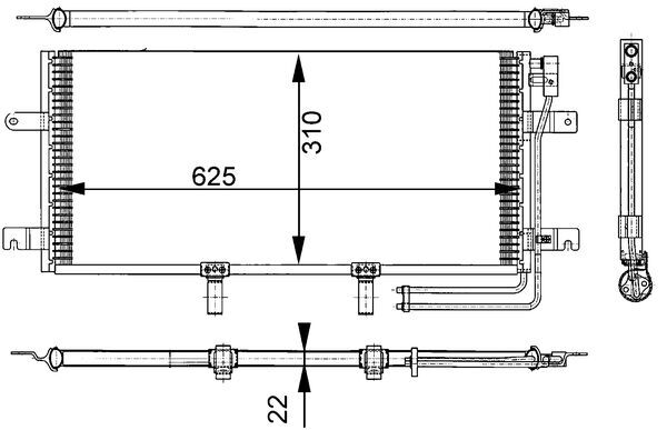 MAHLE kondensatorius, oro kondicionierius AC 332 000S