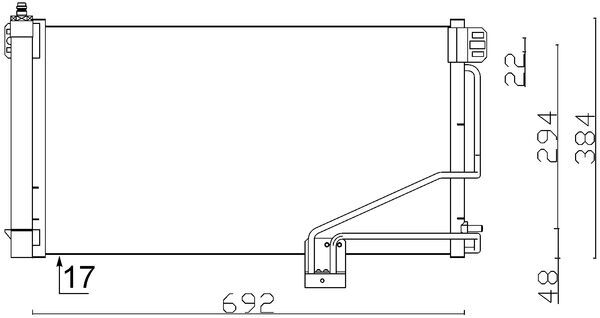 MAHLE Kondensaator,kliimaseade AC 347 001S