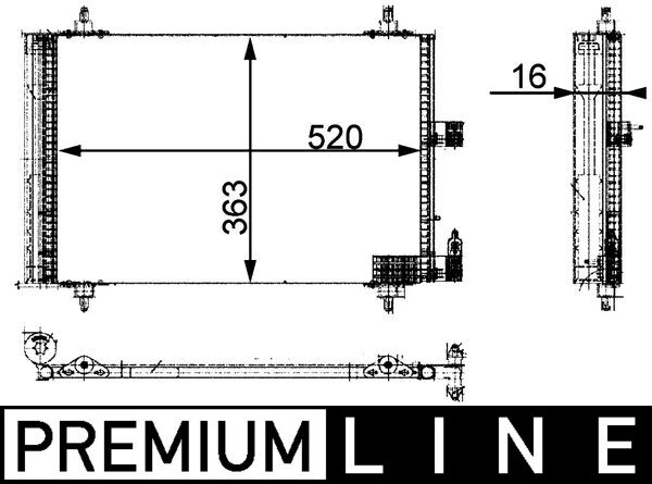 MAHLE Kondensaator,kliimaseade AC 350 000P